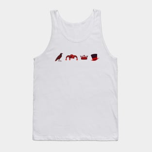 Raven, Jester, Monarch, Hatter Tank Top